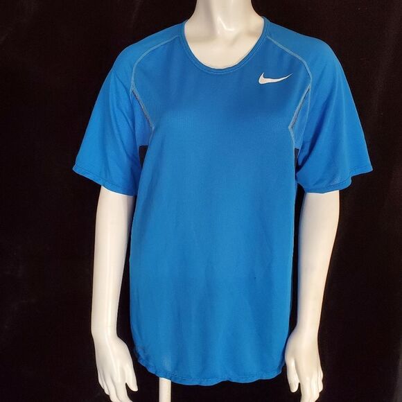 Nike Fit Dry Blue Short Sleeve Tee-Shirt (M) - Picture 2 of 5